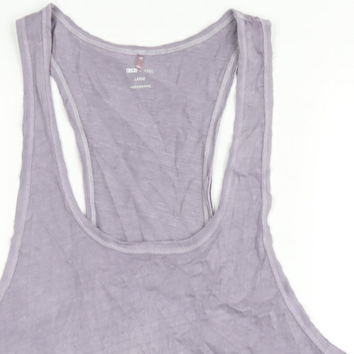 ASOS Womens Purple Cotton Basic Tank Size L Scoop Neck