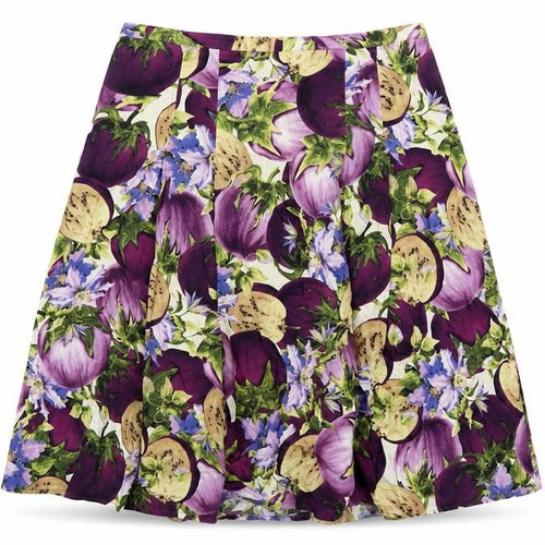 Madeline Womens Multicoloured Geometric Cotton A-Line Skirt Size 16 Zip