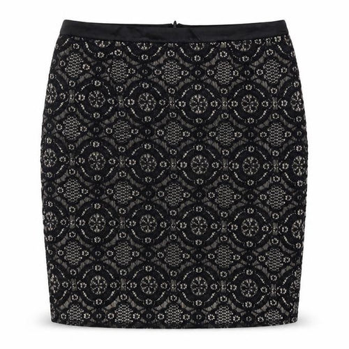 FOREVER 21 Womens Black Cotton Straight & Pencil Skirt Size M Zip