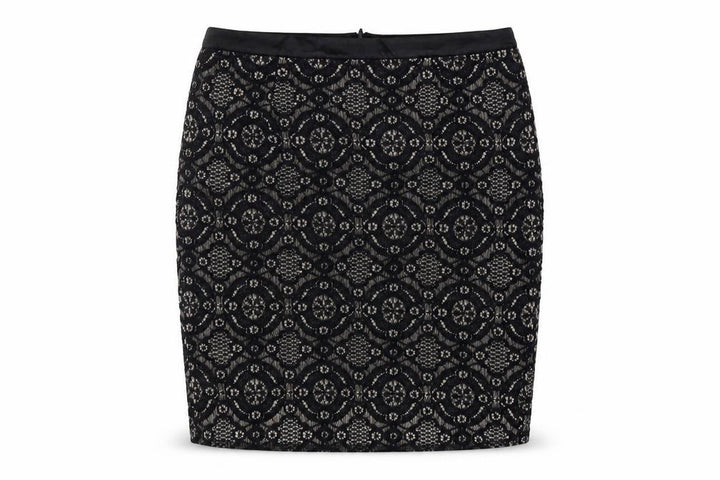 Forever 21 Womens Black Cotton Straight & Pencil Skirt Size M Zip
