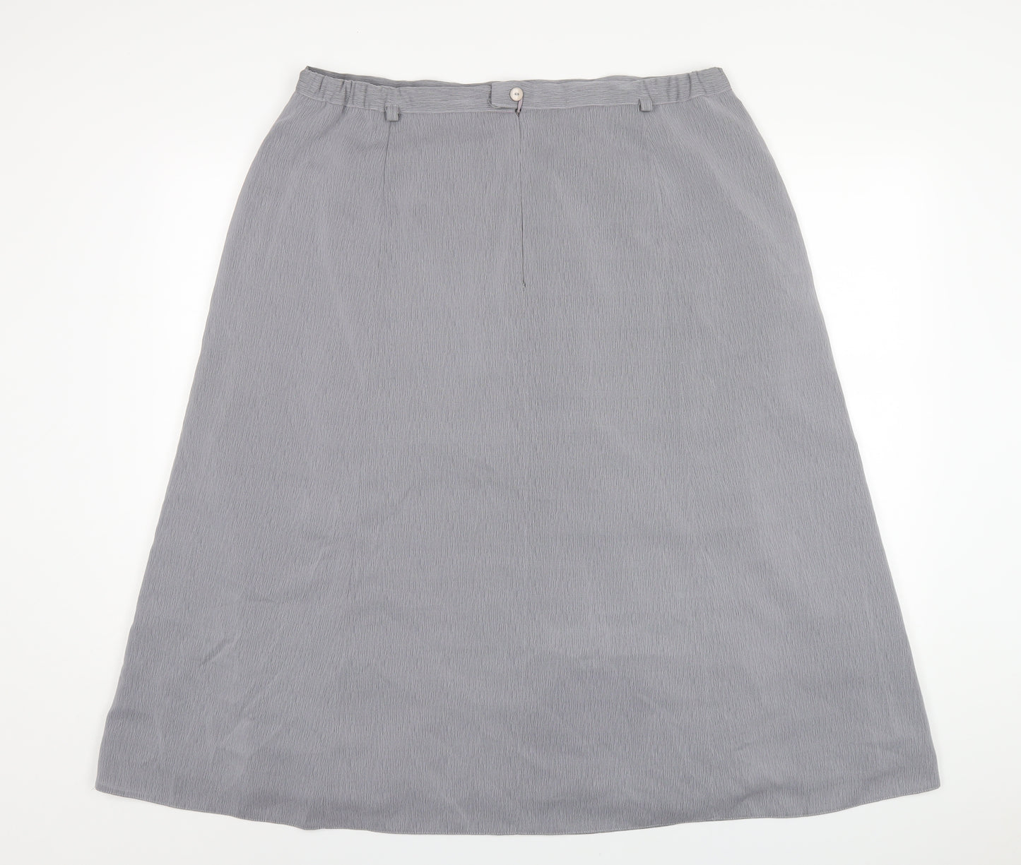 Berkertex Womens Grey Polyester A-Line Skirt Size 20 Zip