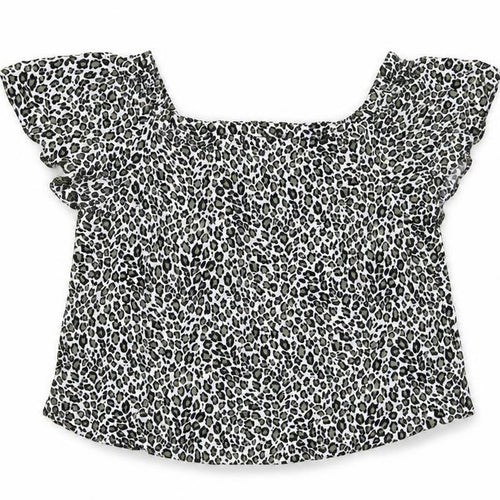 New Look Womens Green Animal Print Viscose Basic T-Shirt Size 12 Square Neck