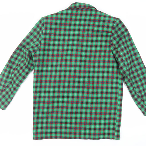 Heartbreak Womens Green Plaid Jacket Blazer Size 10 Button
