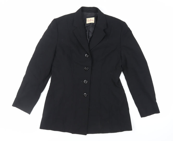 Betty Barclay Womens Black Jacket Blazer Size 8 Button - Vintage