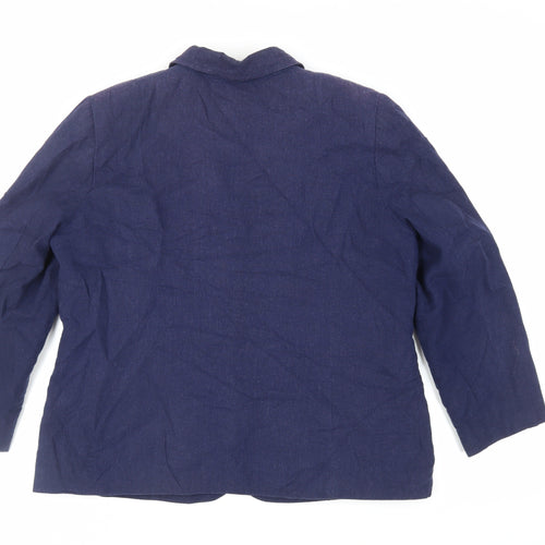 Bonmarché Womens Blue Jacket Blazer Size 18 Button