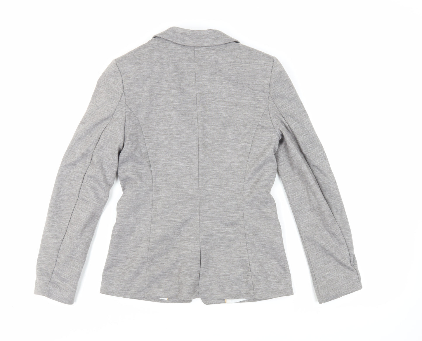 H&M Womens Grey Jacket Blazer Size 8 Button