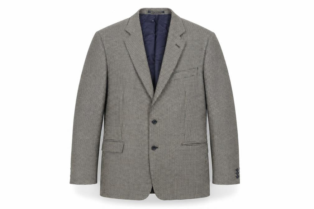 Marks and Spencer Mens Beige Geometric Wool Jacket Blazer Size 46 Regular