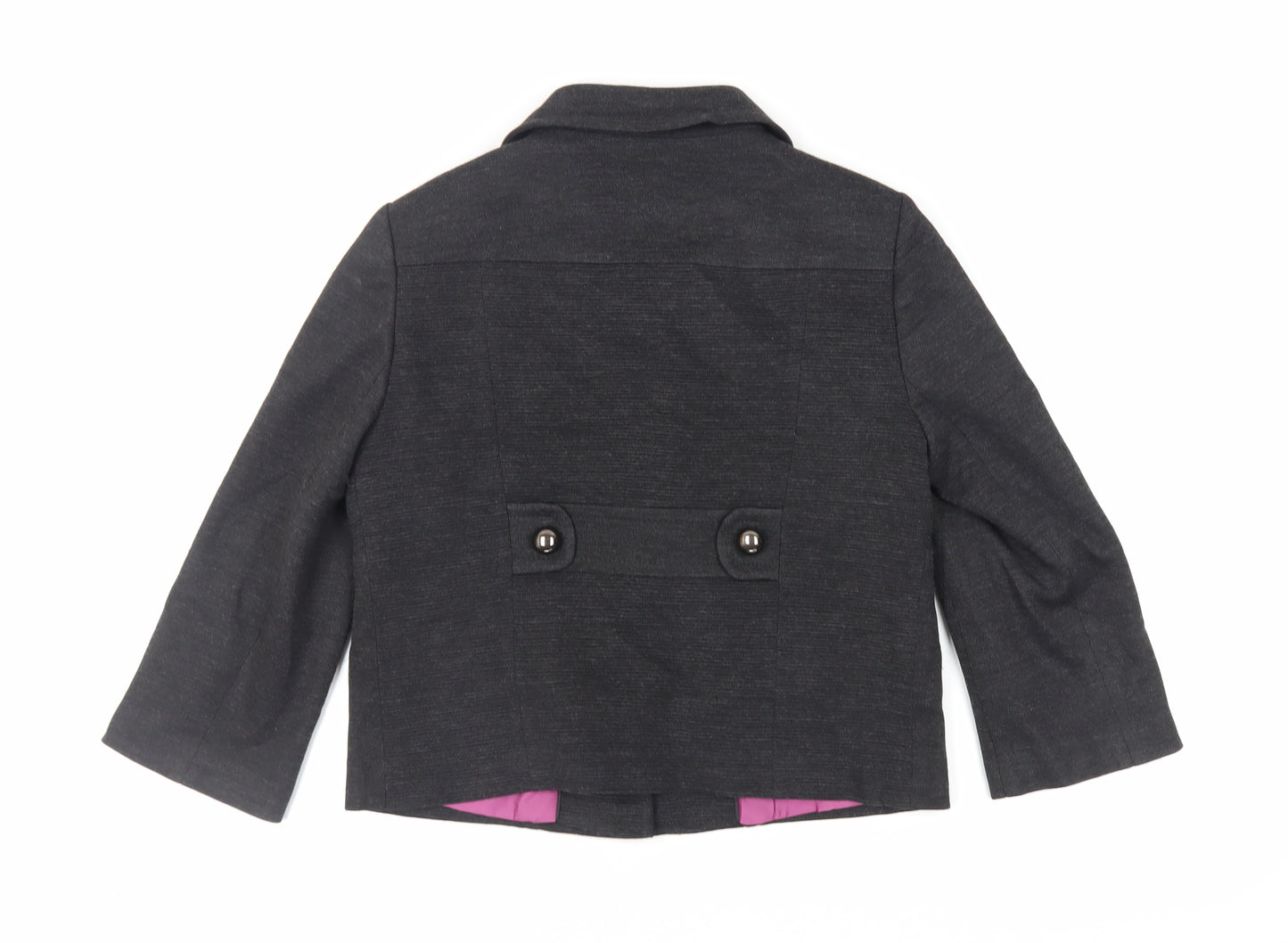 Marks and Spencer Womens Grey Jacket Blazer Size 12 Button