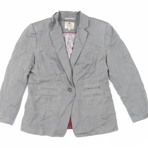 Marks and Spencer Womens Grey Jacket Blazer Size 14 Button