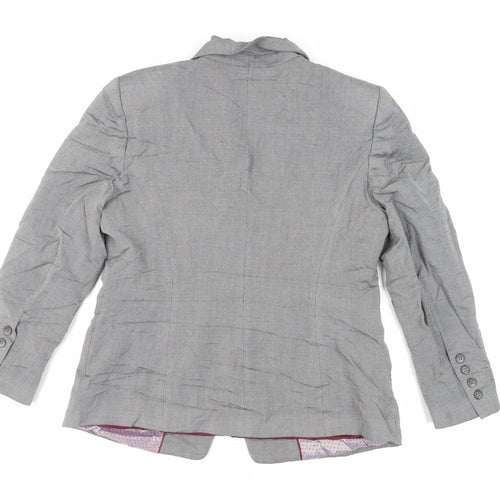 Marks and Spencer Womens Grey Jacket Blazer Size 14 Button