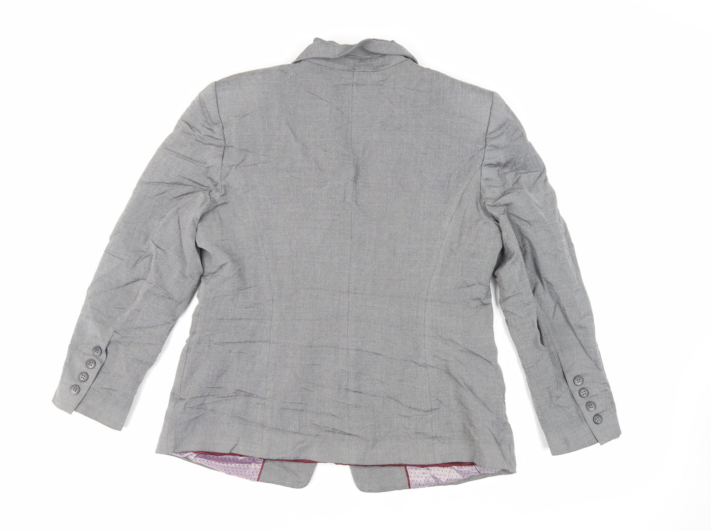 Marks and Spencer Womens Grey Jacket Blazer Size 14 Button