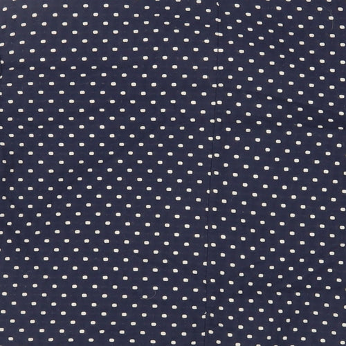 Marks and Spencer Womens Blue Polka Dot Jacket Blazer Size 10 Snap