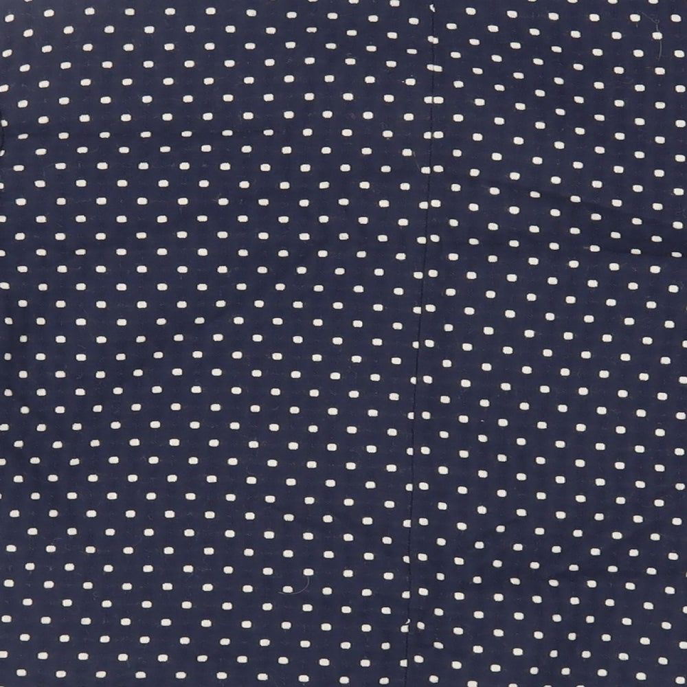 Marks and Spencer Womens Blue Polka Dot Jacket Blazer Size 10 Snap
