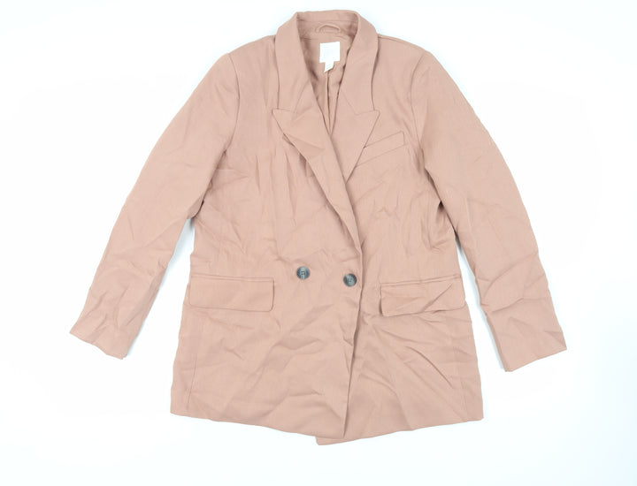 H&M Womens Pink Jacket Blazer Size S Button