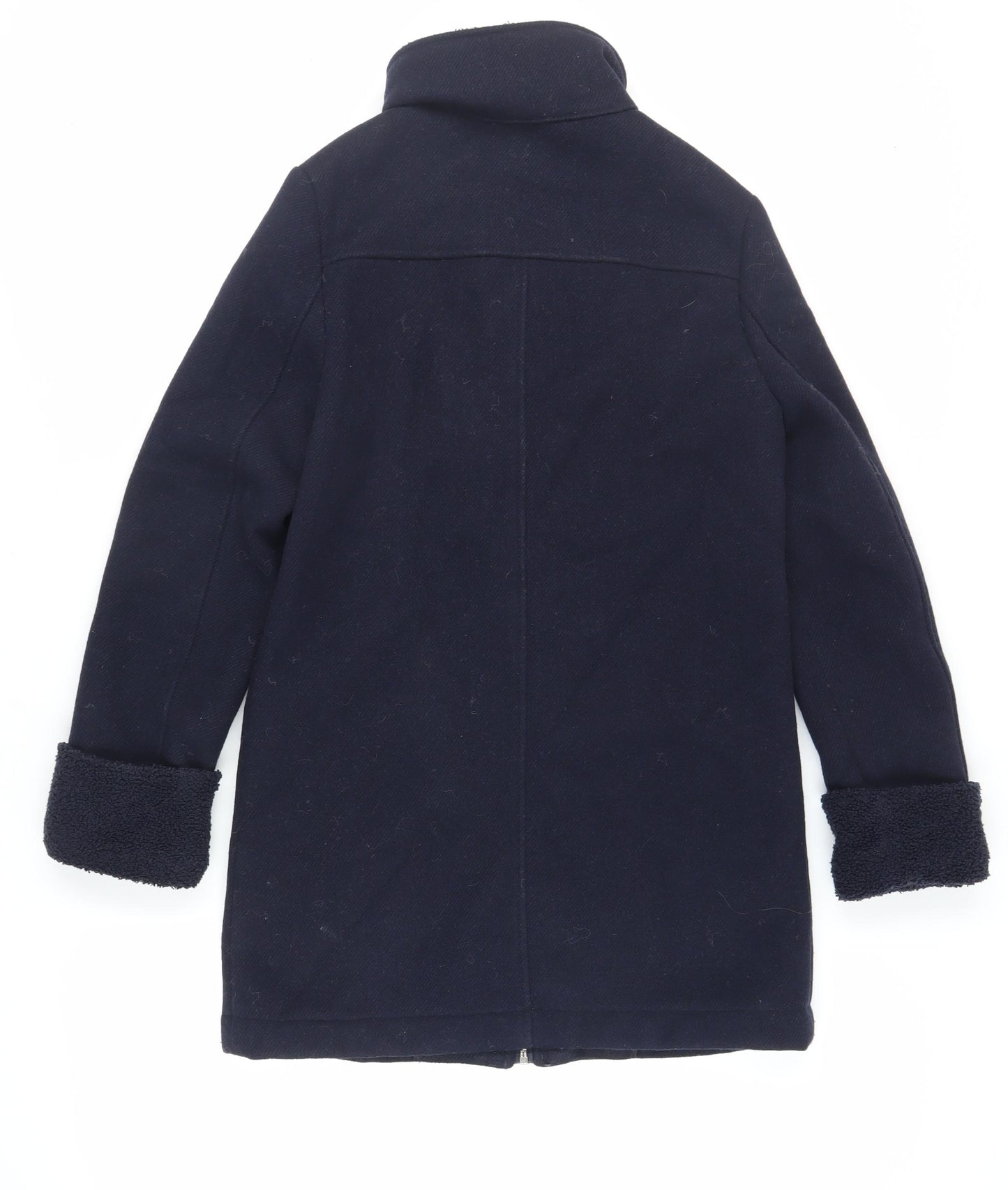 Marks and Spencer Womens Blue Overcoat Coat Size 6 Zip