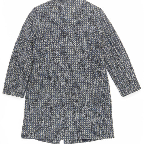 Marks and Spencer Womens Blue Overcoat Coat Size 10 Button