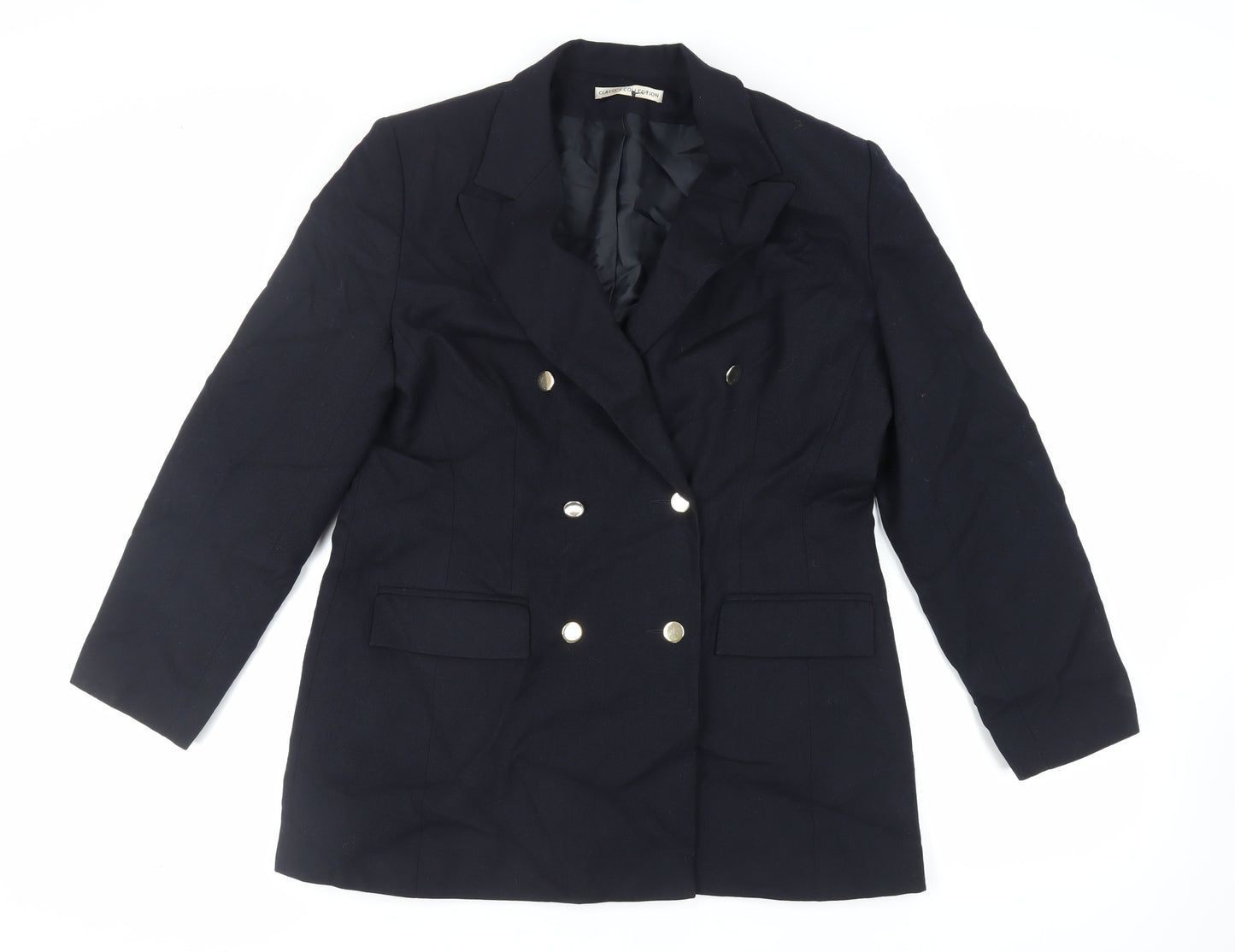 St Bernard Womens Blue Jacket Blazer Size 16 Button