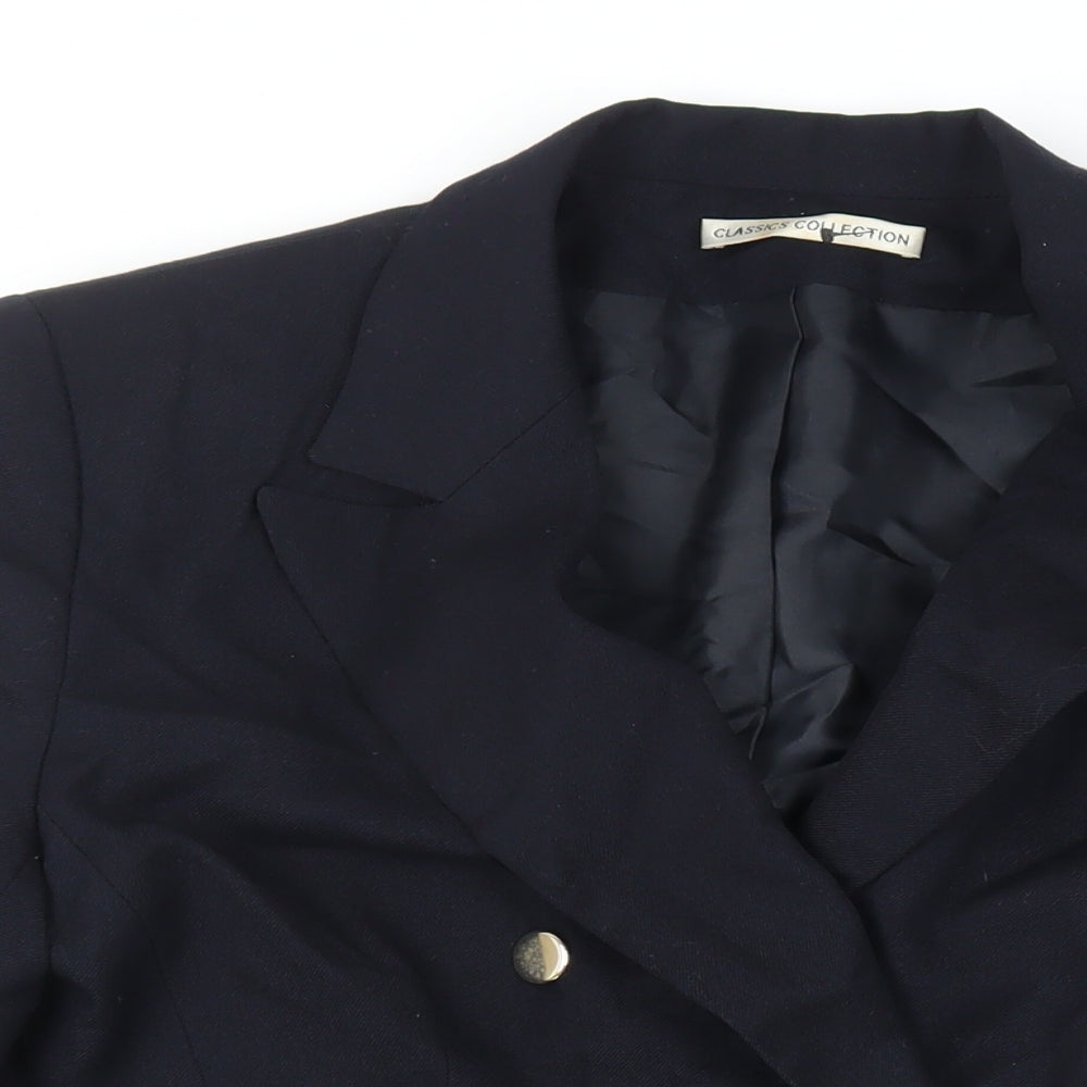 St Bernard Womens Blue Jacket Blazer Size 16 Button