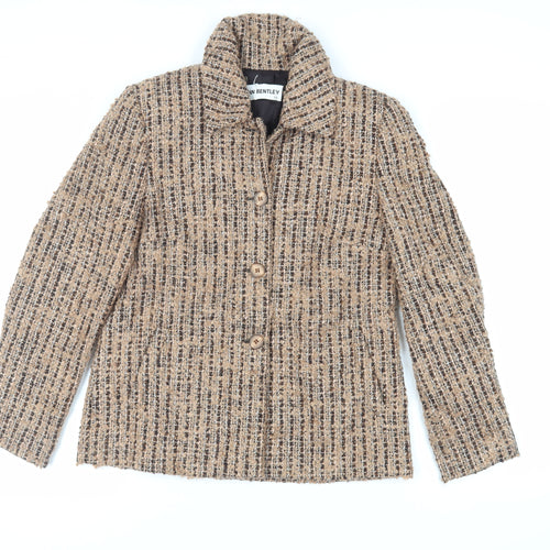 John Bentley Womens Beige Jacket Blazer Size 10 Button - Vintage