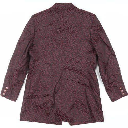 Sparklers Womens Purple Paisley Jacket Blazer Size 14 Button - Longline