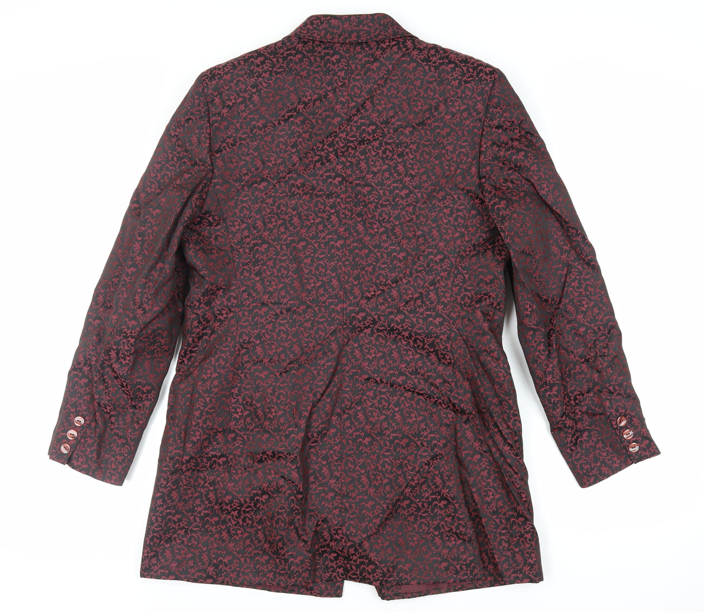 Sparklers Womens Purple Paisley Jacket Blazer Size 14 Button - Longline