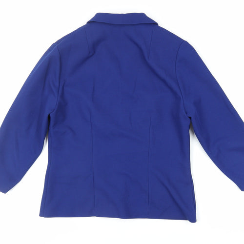 Richard Stump Womens Blue Jacket Blazer Size 14 Button - Vintage