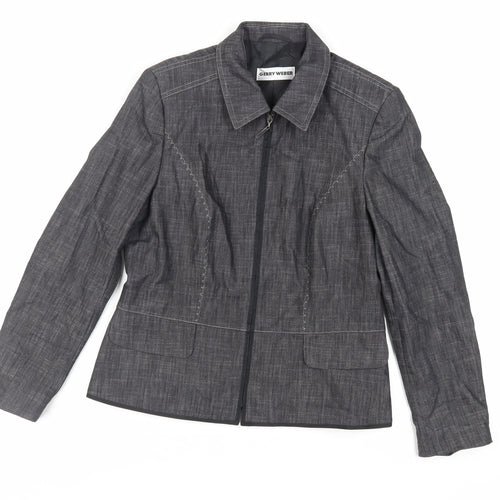Gerry Weber Womens Grey Jacket Size 10 Zip