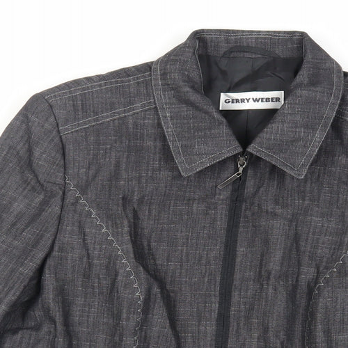Gerry Weber Womens Grey Jacket Size 10 Zip