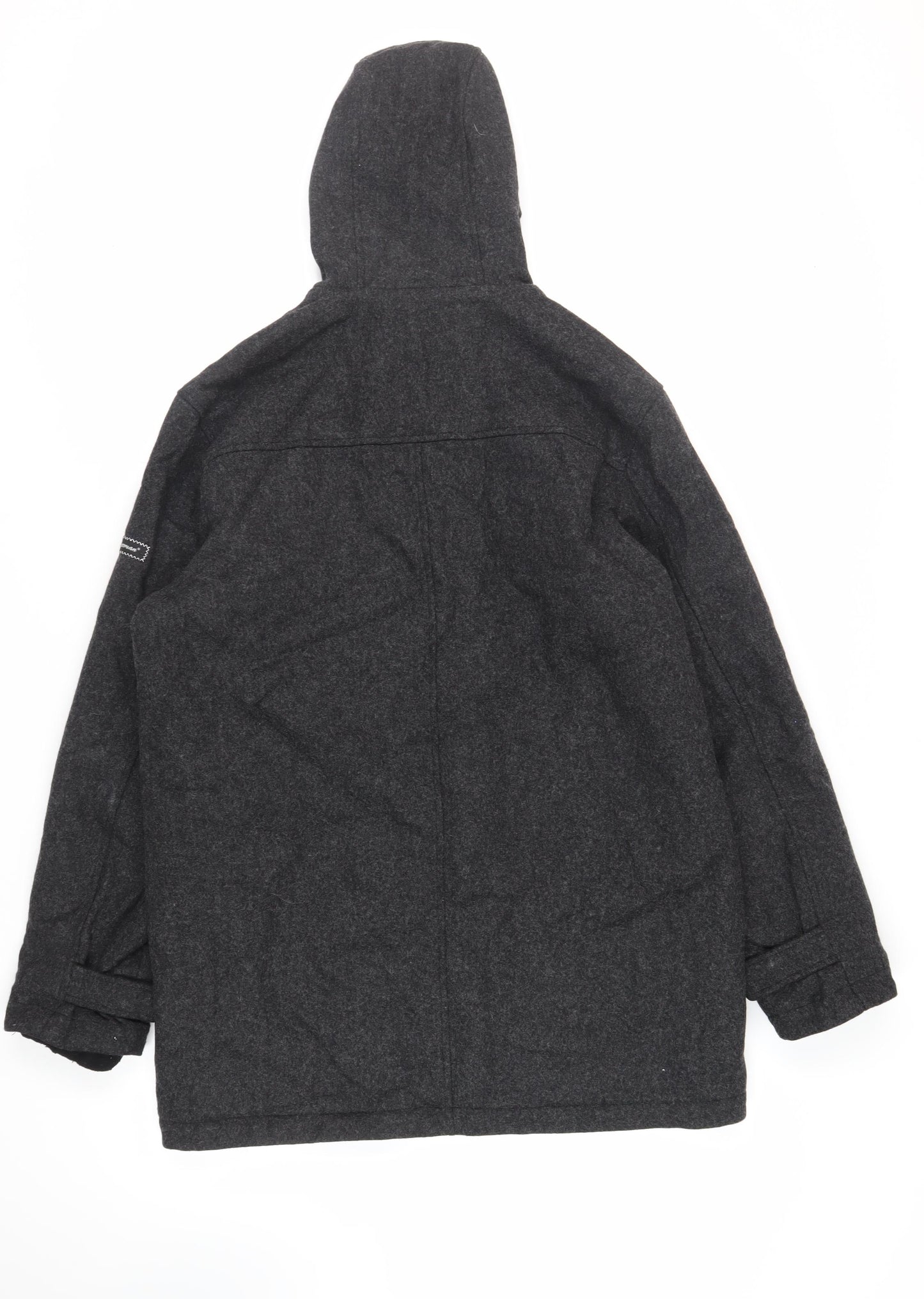 Ben Sherman Mens Grey Jacket Size S Zip - Hooded Zipped Pockets