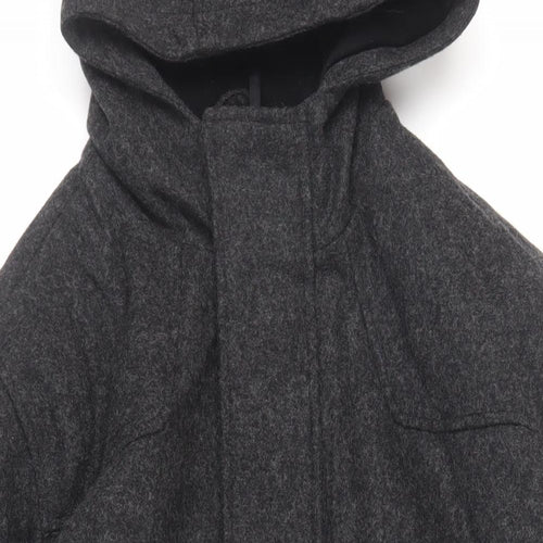Ben Sherman Mens Grey Jacket Size S Zip - Hooded Zipped Pockets