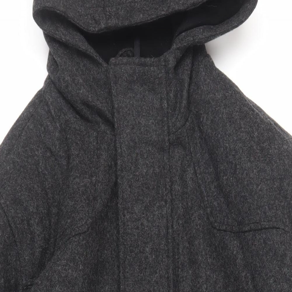 Ben Sherman Mens Grey Jacket Size S Zip - Hooded Zipped Pockets
