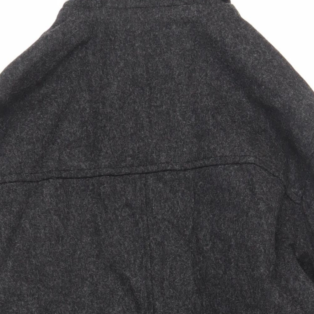 Ben Sherman Mens Grey Jacket Size S Zip - Hooded Zipped Pockets