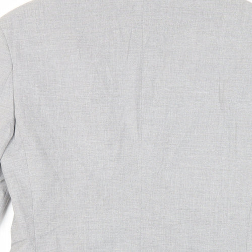 ASOS Mens Grey Polyester Jacket Suit Jacket Size 34 Regular