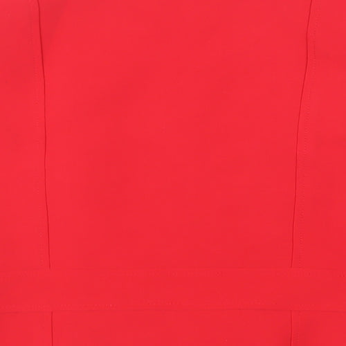 CC Womens Red Jacket Blazer Size 14 Button