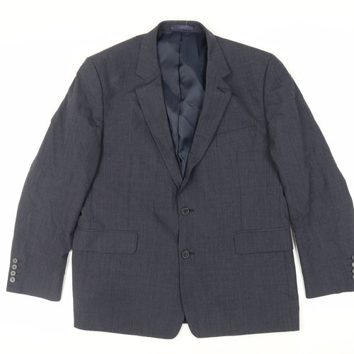 Hammond & Co. Mens Blue Striped Wool Jacket Suit Jacket Size 46 Regular