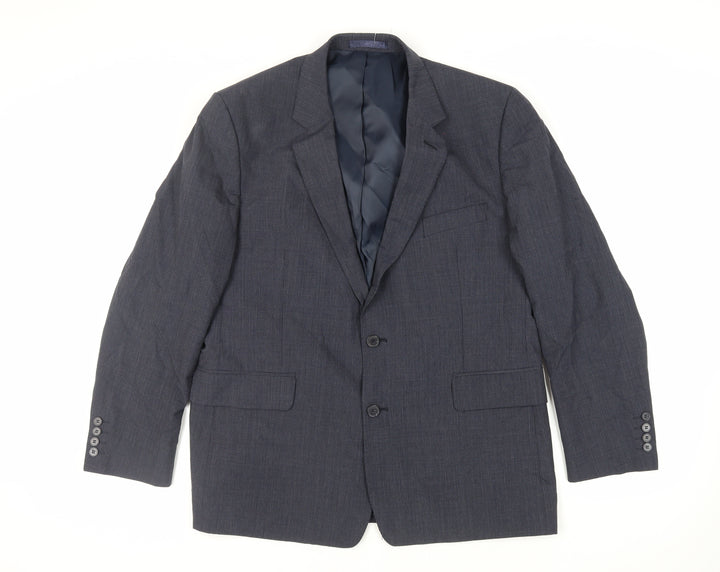 Hammond & Co. Mens Blue Striped Wool Jacket Suit Jacket Size 46 Regular
