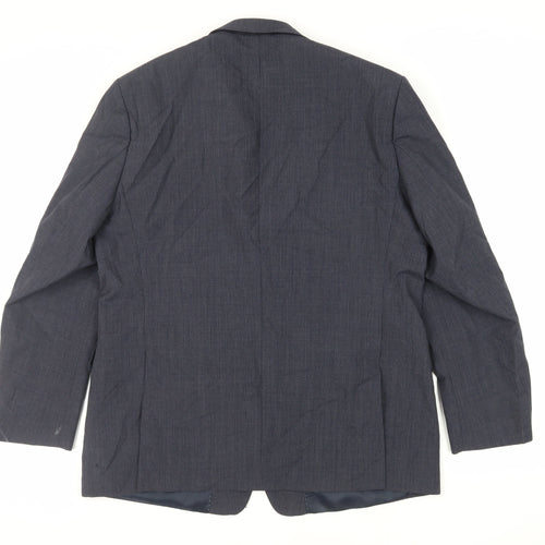 Hammond & Co. Mens Blue Striped Wool Jacket Suit Jacket Size 46 Regular