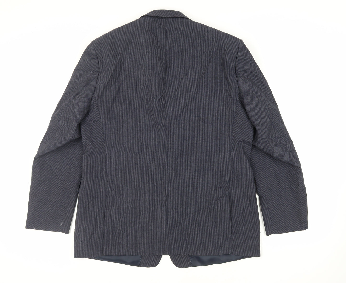 Hammond & Co. Mens Blue Striped Wool Jacket Suit Jacket Size 46 Regular