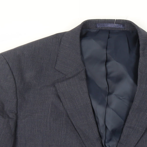 Hammond & Co. Mens Blue Striped Wool Jacket Suit Jacket Size 46 Regular
