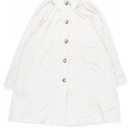 Marks and Spencer Womens Beige Pea Coat Coat Size 18 Buckle
