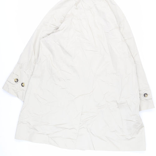 Marks and Spencer Womens Beige Pea Coat Coat Size 18 Buckle