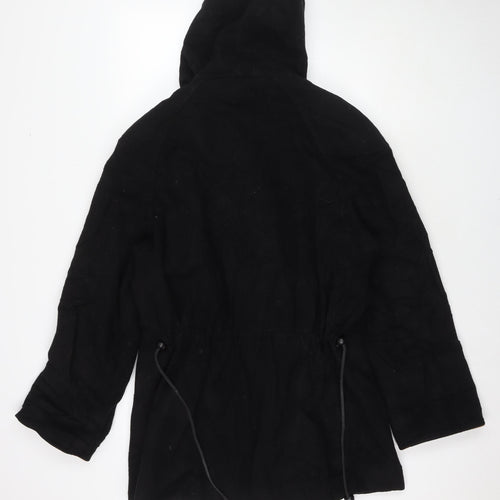 Berkertex Womens Black Overcoat Coat Size 12 Toggle