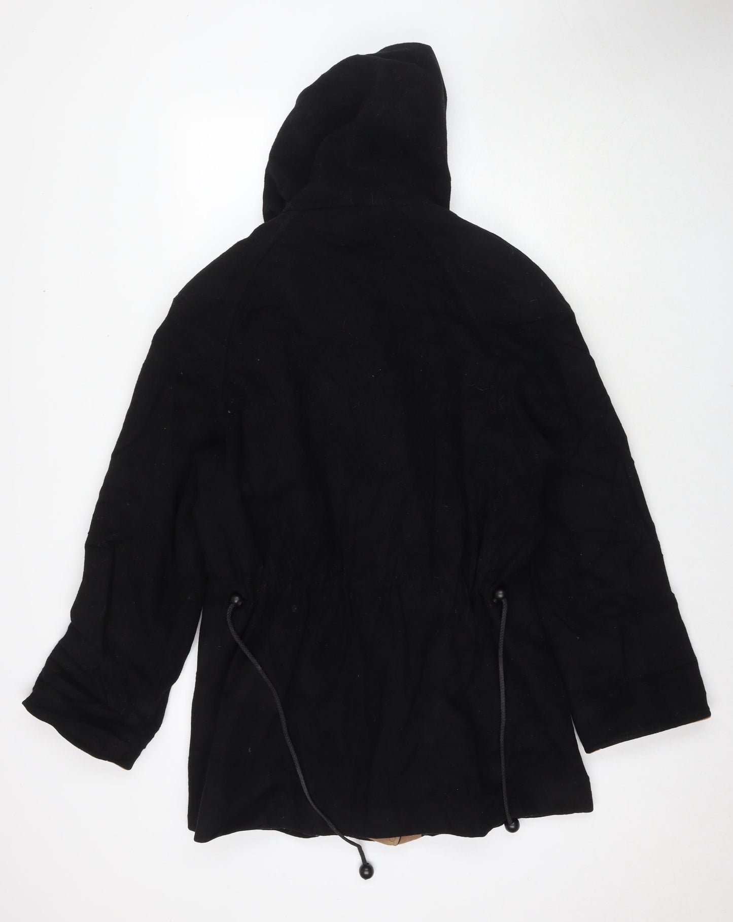 Berkertex Womens Black Overcoat Coat Size 12 Toggle
