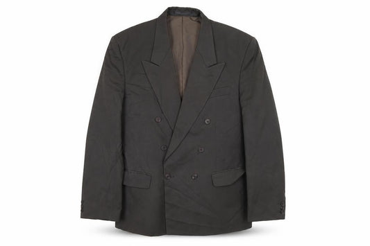 Front view of Zini men’s grey polyester jacket suit jacket, size 42, regular