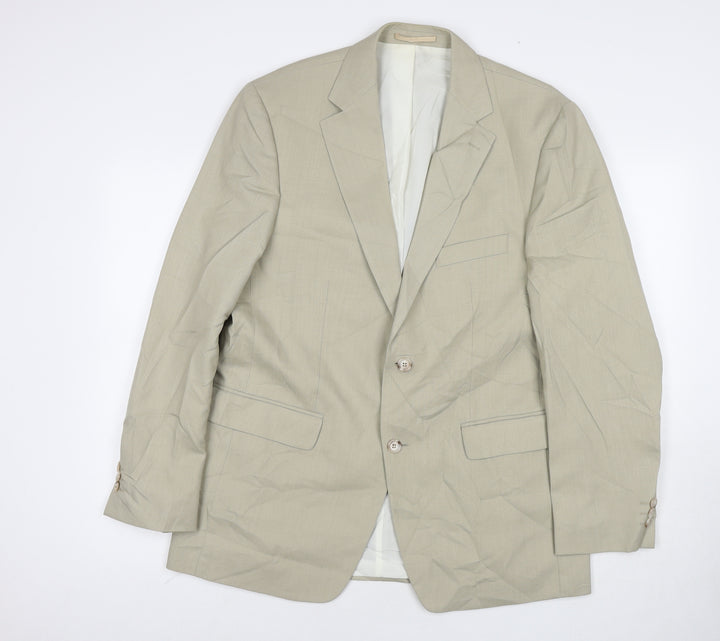 Cruise Mens Beige Polyester Jacket Suit Jacket Size 40 Regular