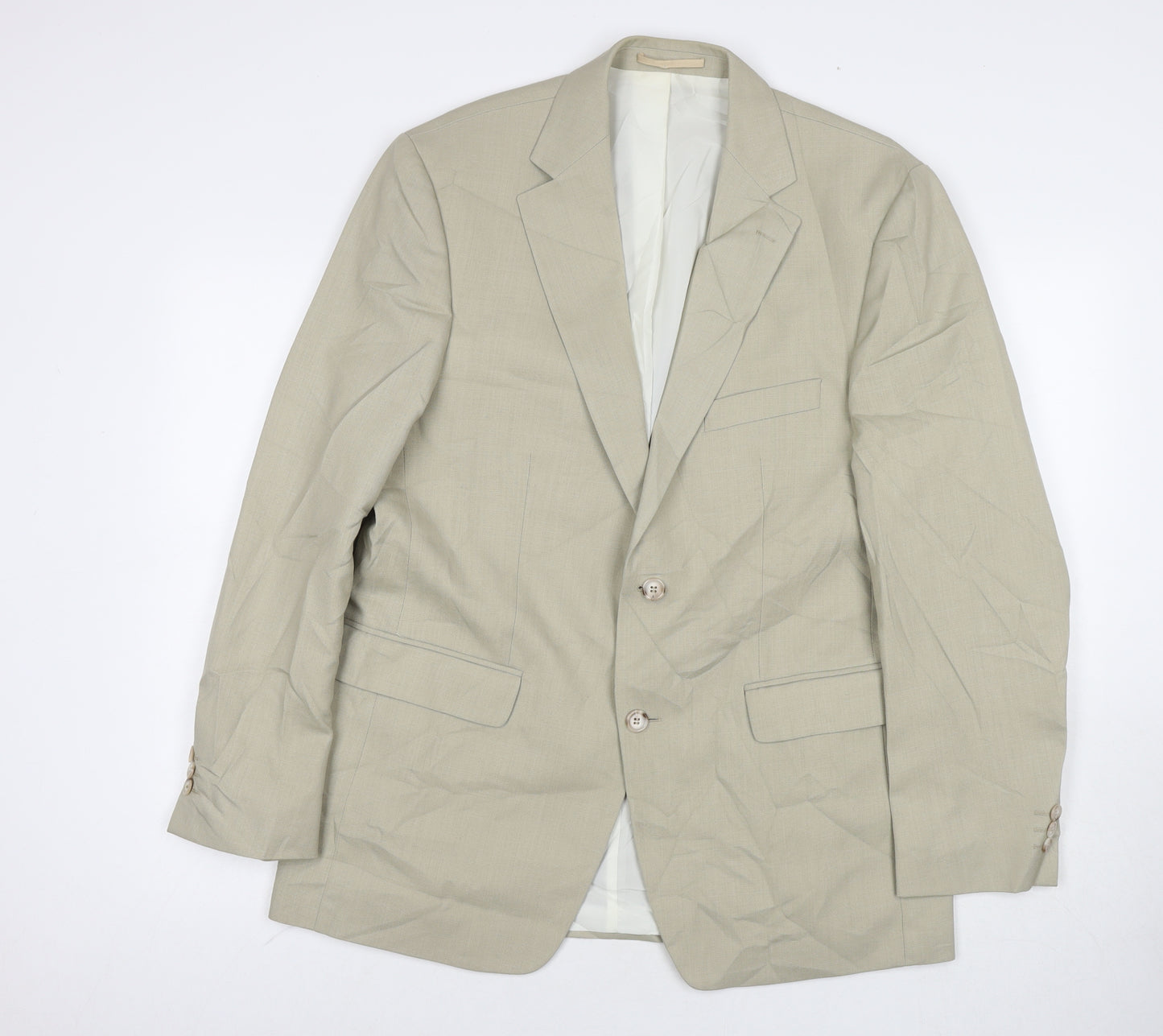 Cruise Mens Beige Polyester Jacket Suit Jacket Size 40 Regular