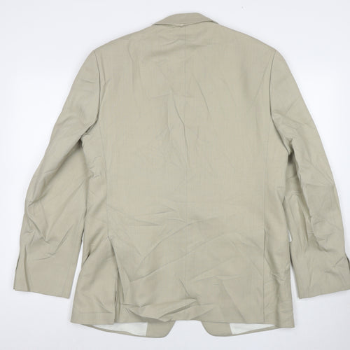 Cruise Mens Beige Polyester Jacket Suit Jacket Size 40 Regular
