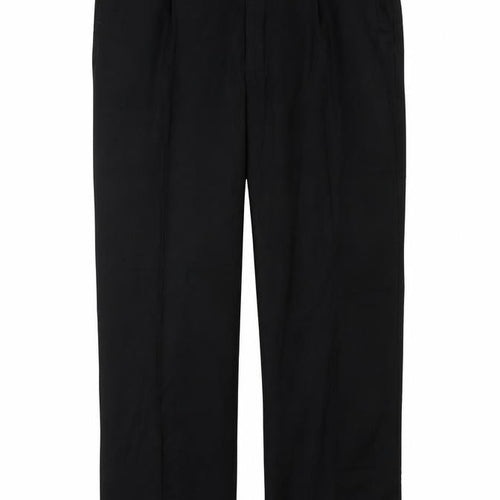 Marks and Spencer Mens Black Polyester Trousers Size 36 in L31 in Regular Zip