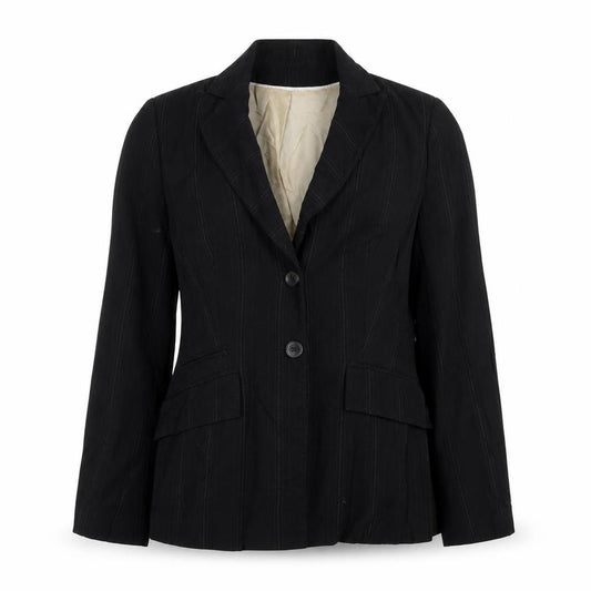 Front view of Marks & Spencer women’s black viscose jacket suit jacket, size UK 10