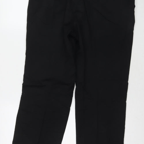 Marks and Spencer Mens Black Polyester Trousers Size 36 in L31 in Regular Zip